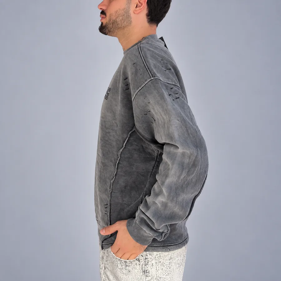 Taşlı Oversize Sweatshirt