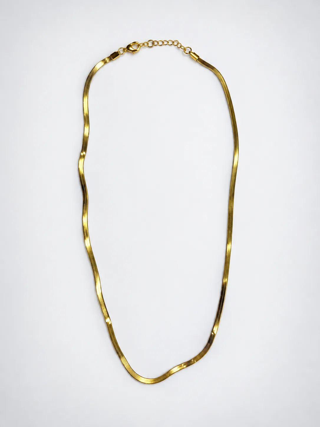 Balık Sırtı Gold Zincir Kolye