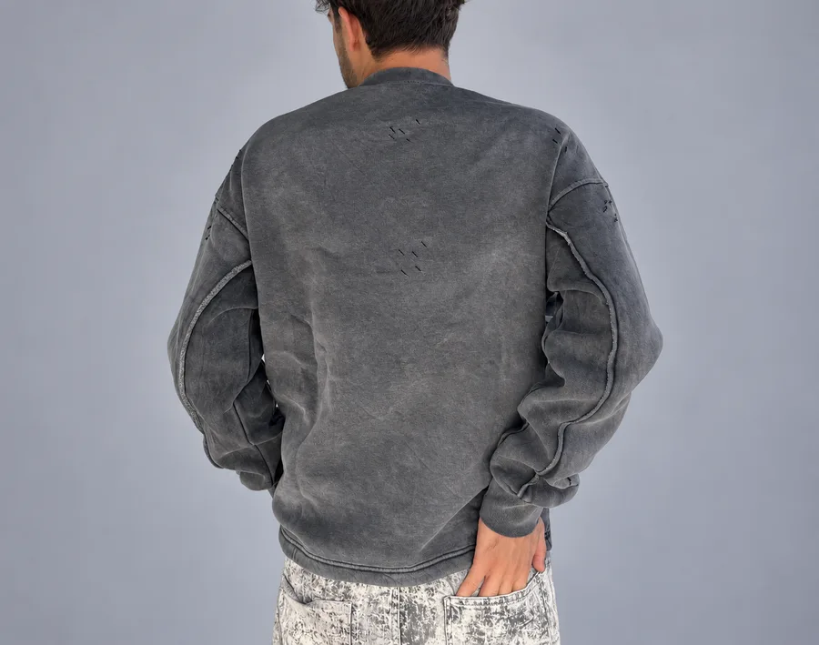Taşlı Oversize Sweatshirt