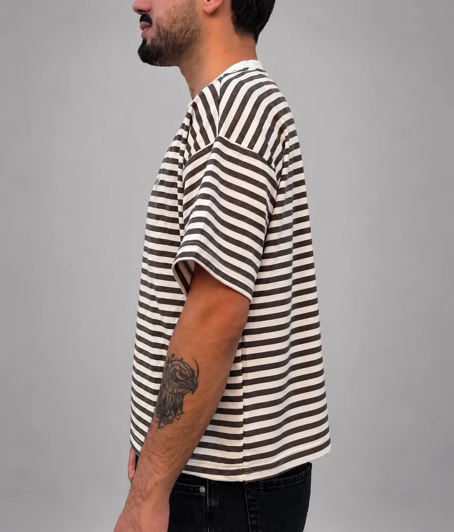 Oversize Çizgili Tişört